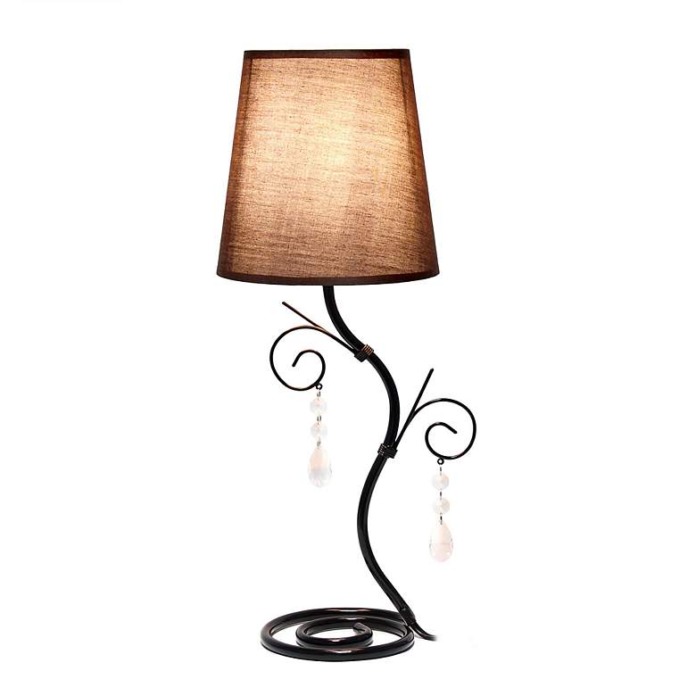 Image 7 Priva 19 inchH Black Metal Winding Ivy Accent Table Desk Lamp more views