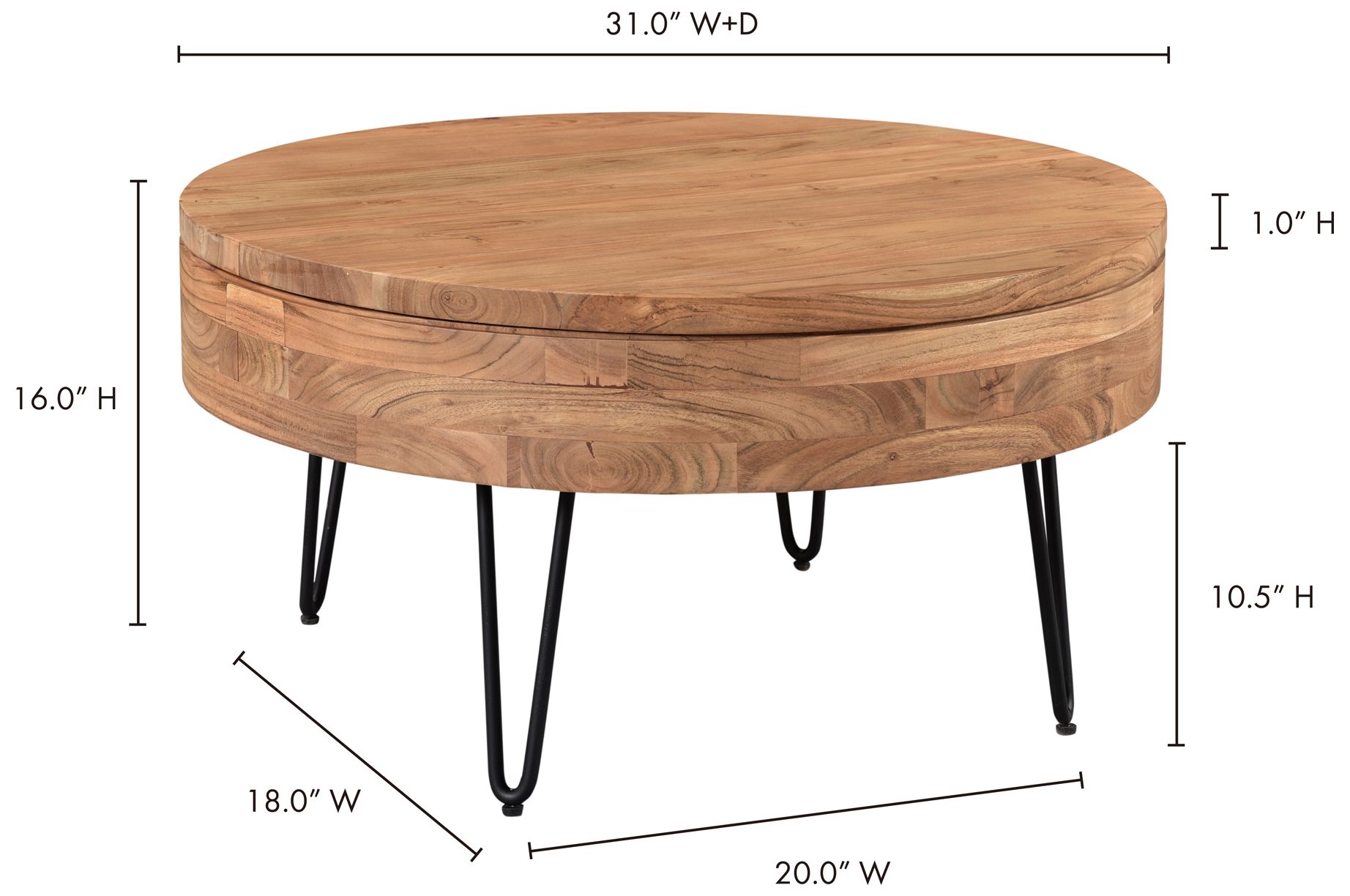 Privado Storage Coffee Table Natural