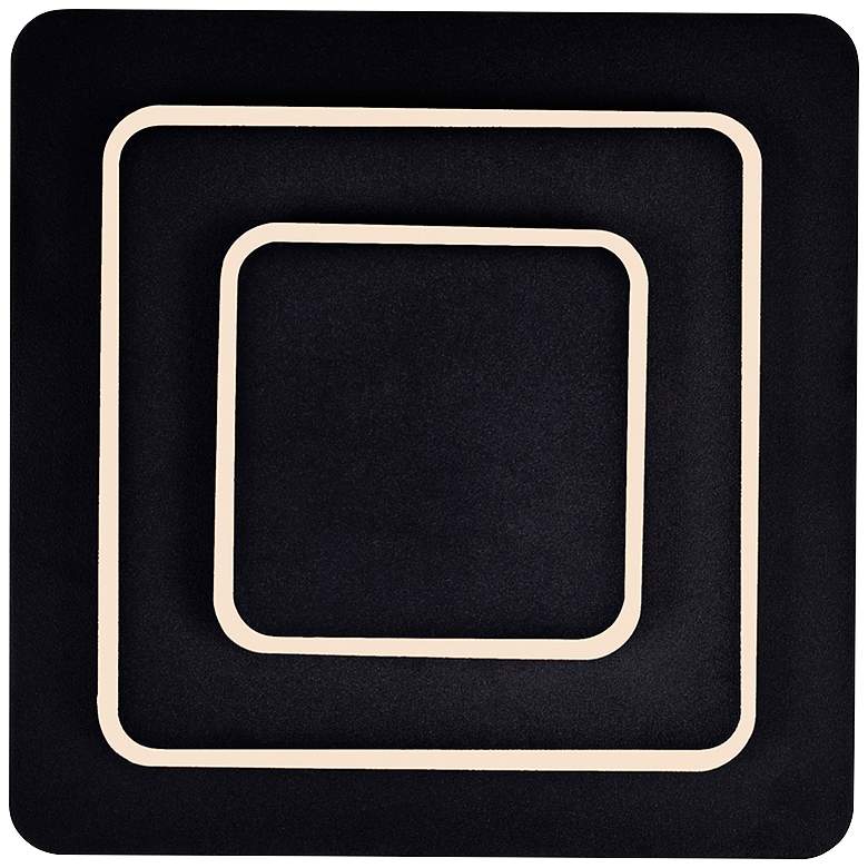 Image 1 Private I 9" High Matte Black LED Square Wall Sconce