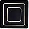 Private I 9" High Matte Black LED Square Wall Sconce