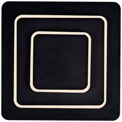 Private I 9" High Matte Black LED Square Wall Sconce