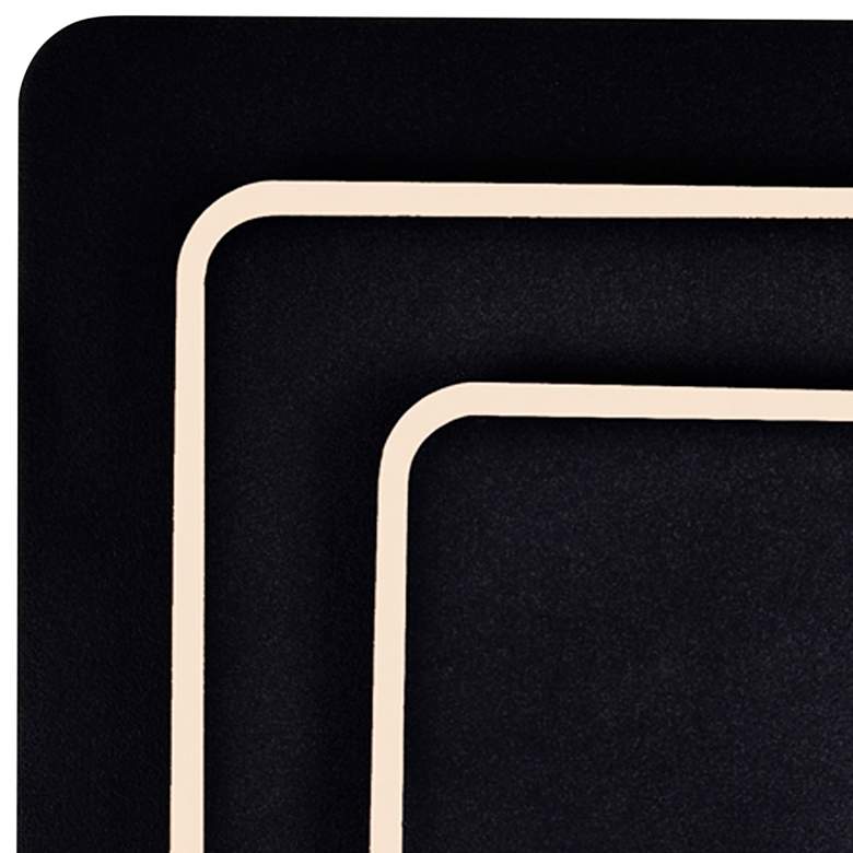 Image 2 Private I 9" High Matte Black LED Square Wall Sconce more views