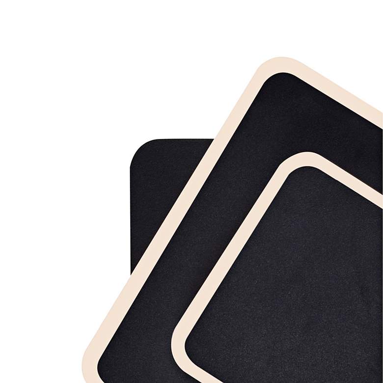 Image 3 Private I 9" High Matte Black LED Square Wall Sconce more views