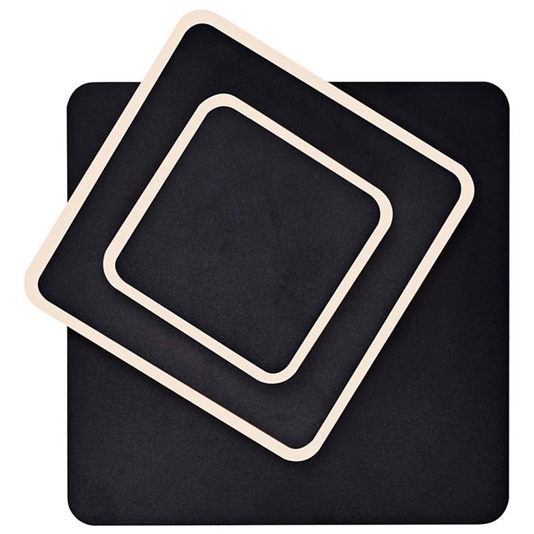 Image 6 Private I 9" High Matte Black LED Square Wall Sconce more views