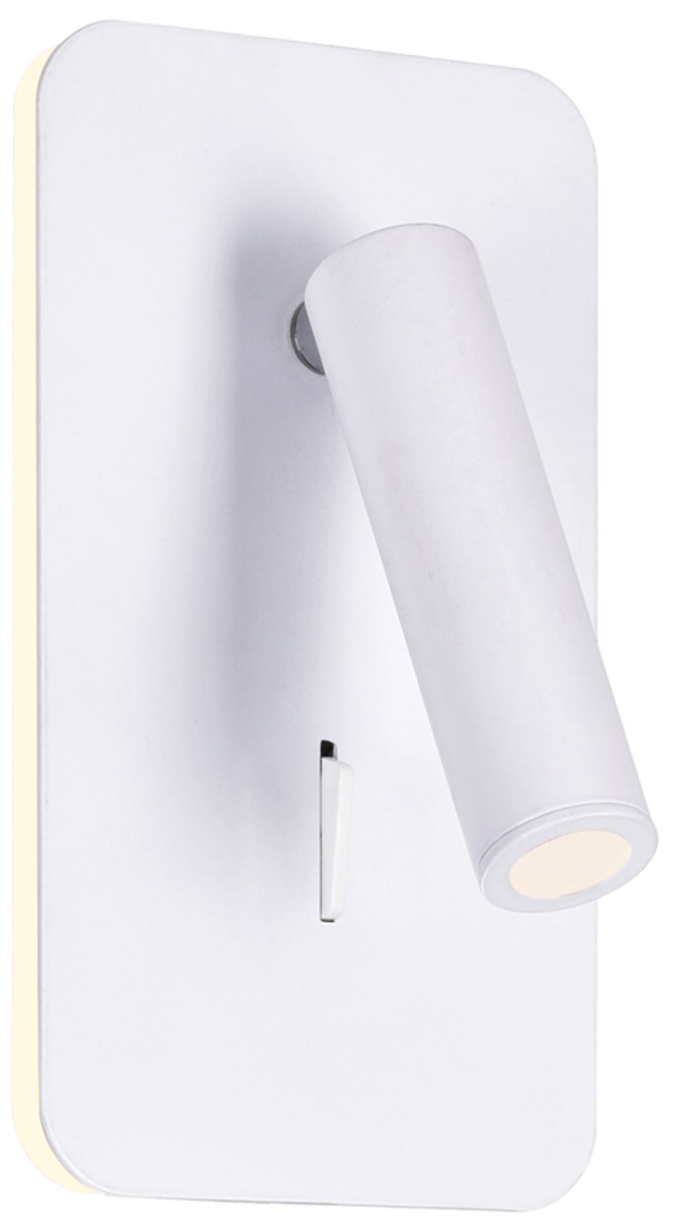 Private I Integrated LED Adjustable Rectangular Matte White Wall Sconce