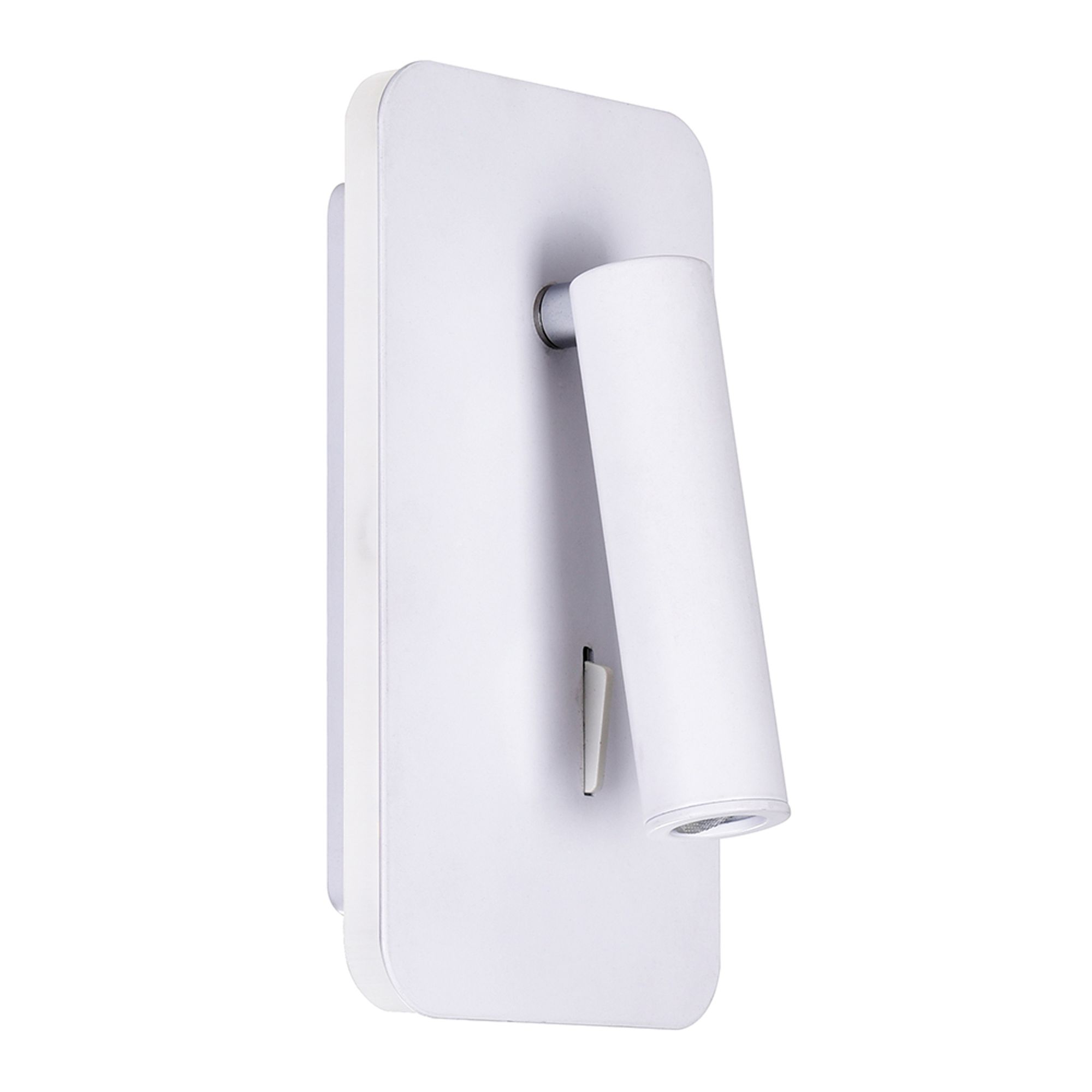 Image 5 Private I Integrated LED Adjustable Rectangular Matte White Wall Sconce more views