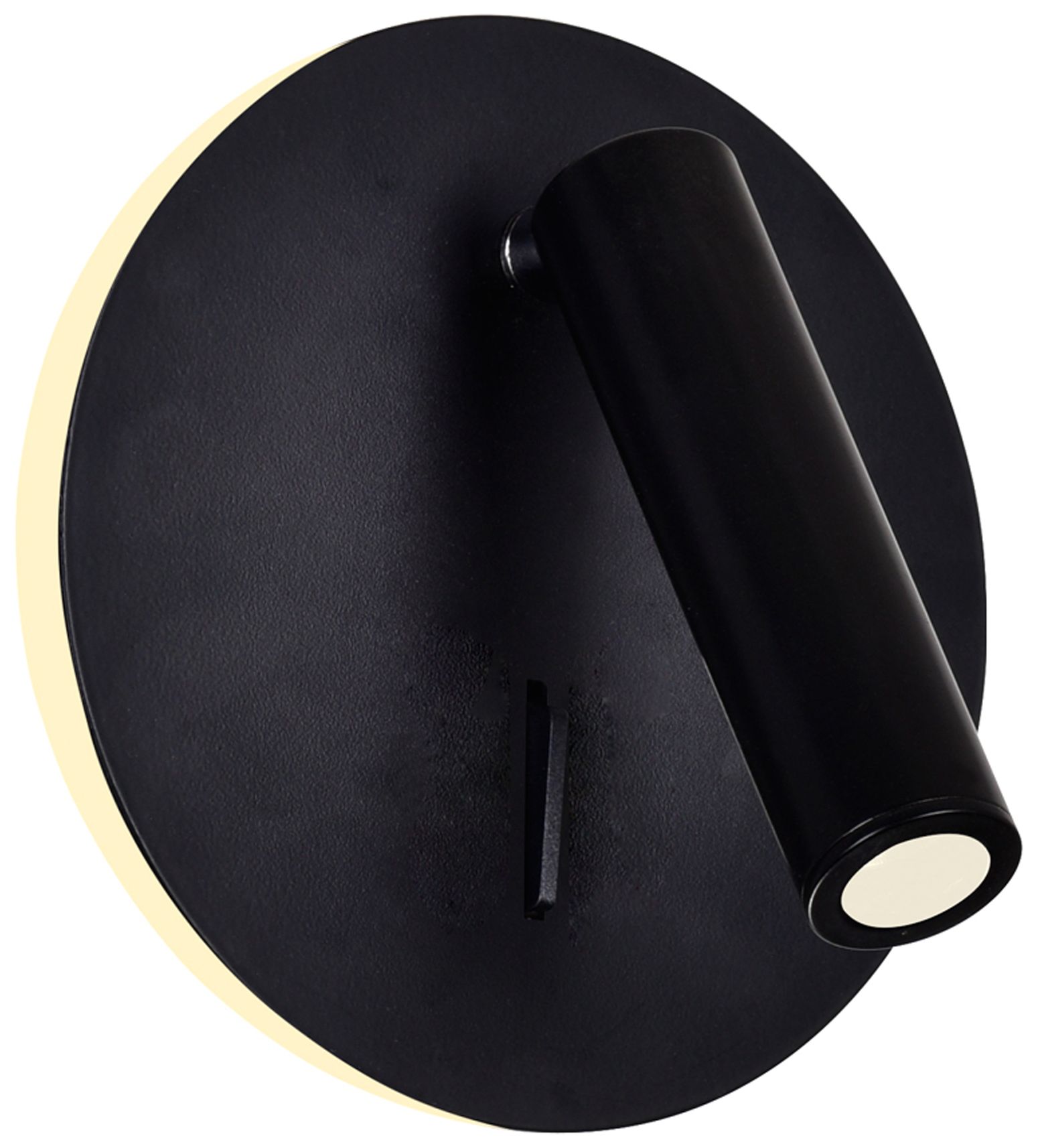 Private I Integrated LED Adjustable Round Matte Black Wall Sconce