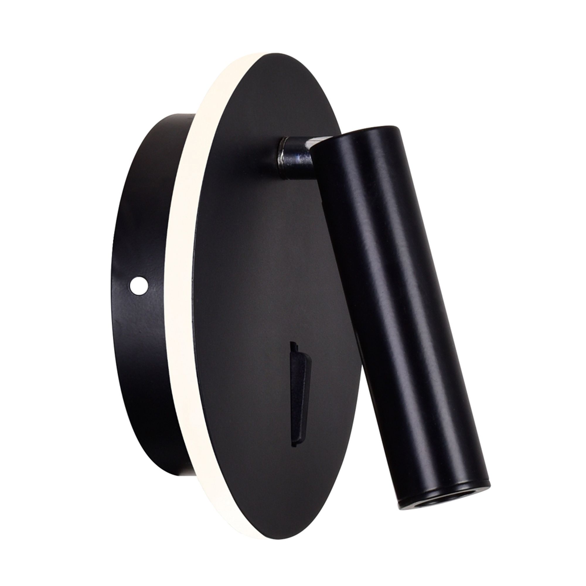 Image 4 Private I Integrated LED Adjustable Round Matte Black Wall Sconce more views