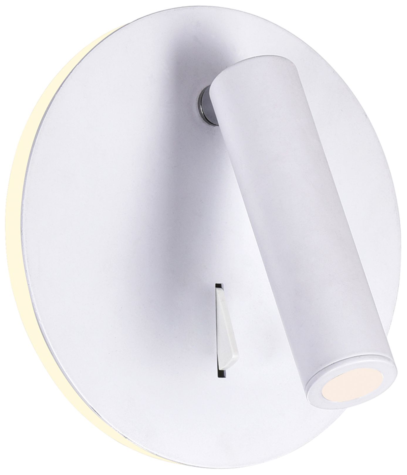 Private I Integrated LED Adjustable Round Matte White Wall Sconce