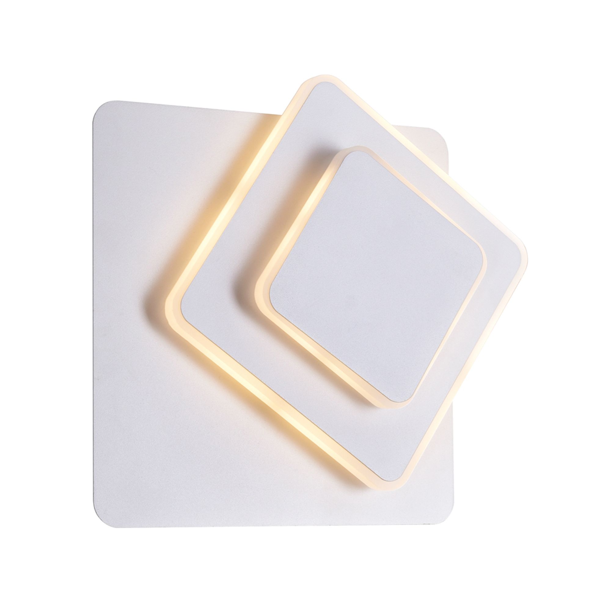 Image 3 Private I Integrated LED Square Matte White Wall Sconce more views