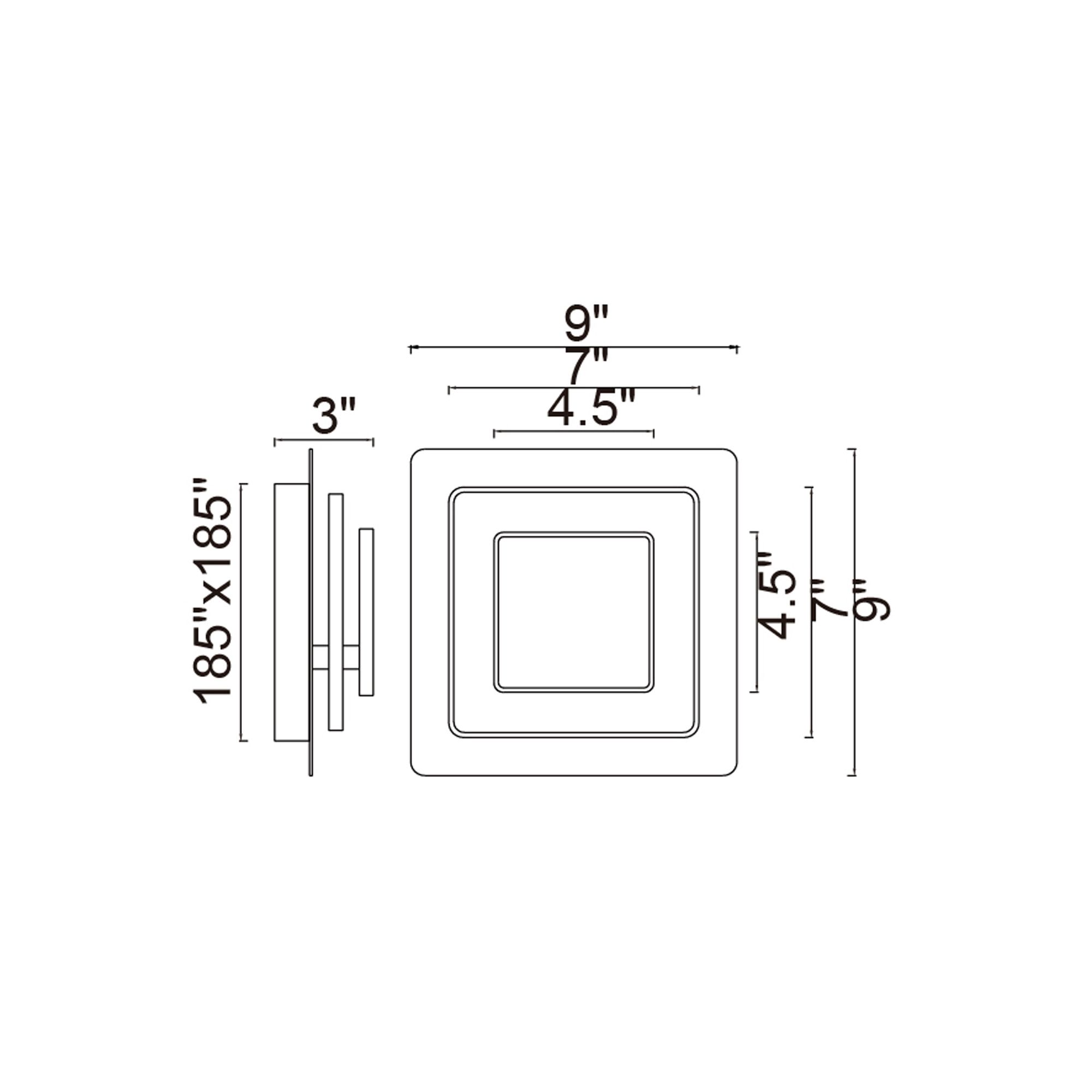 Image 6 Private I Integrated LED Square Matte White Wall Sconce more views