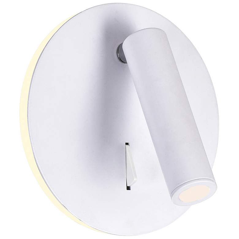 Image 1 Private I LED Sconce With Matte White Finish
