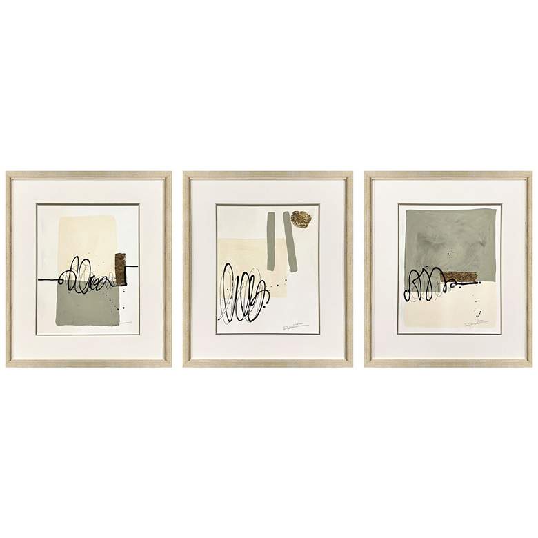 Image 1 Private Property 13"W x 15"H Framed Art Set of 3