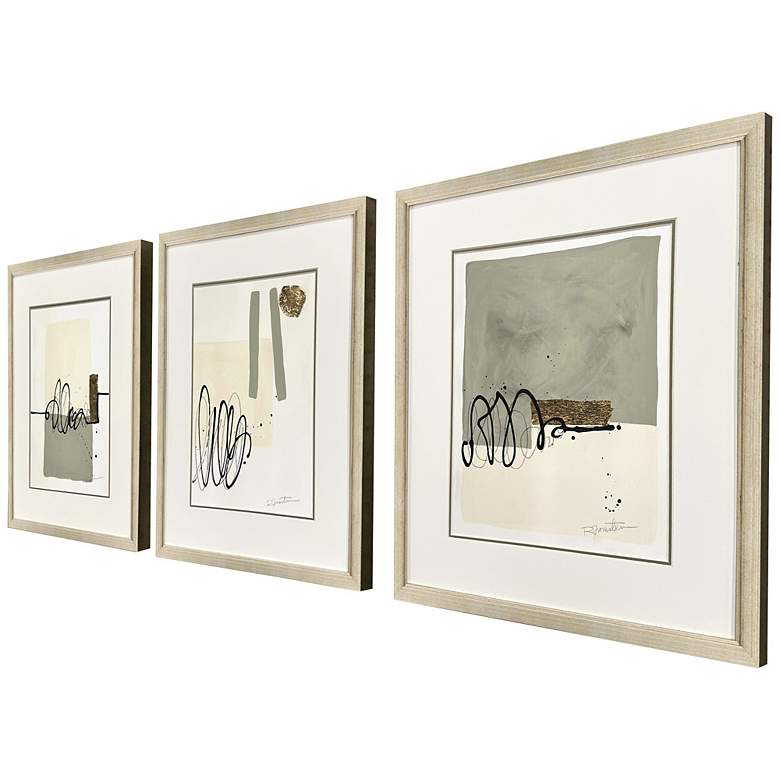 Image 2 Private Property 13"W x 15"H Framed Art Set of 3 more views