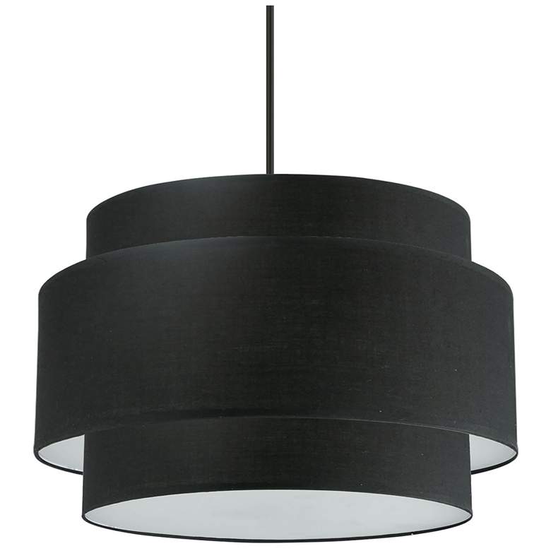 Image 1 Priya 22 inch Wide 4 Light Small Matte Black Chandelier