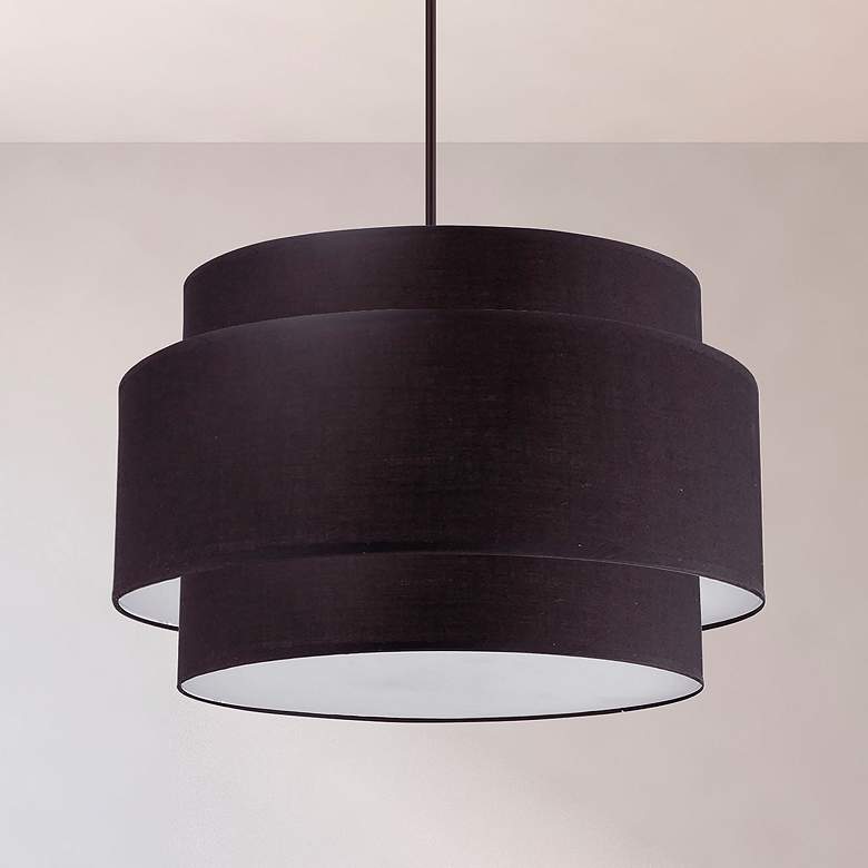 Image 1 Priya 22" Wide 4 Light Small Matte Black Chandelier