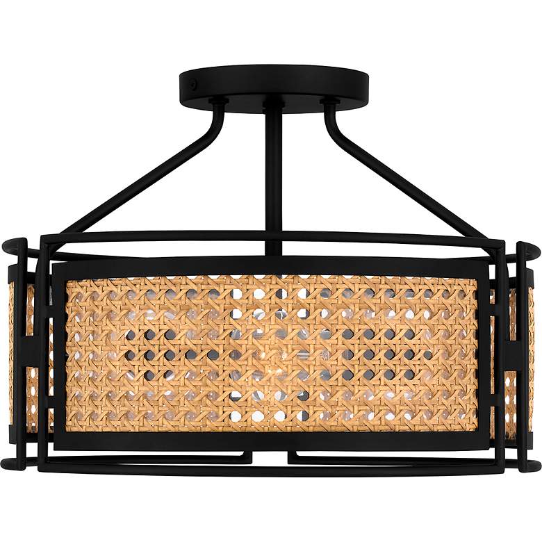 Image 6 Priya 3-Light Matte Black Semi-Flush Mount more views