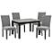 Priya Gray Fabric 5-Piece Dining Set