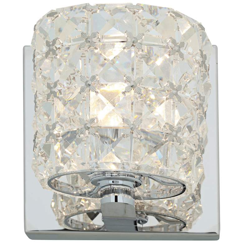 Image 1 Prizm 4 3/4 inch High Chrome and Crystal Wall Sconce