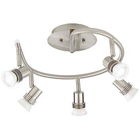 Image2 of Pro Track 15 3/4" Wide 5-Light Spiral LED Track Light Ceiling Fixture