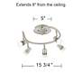 Pro Track 15 3/4" Wide 5-Light Spiral LED Track Light Ceiling Fixture