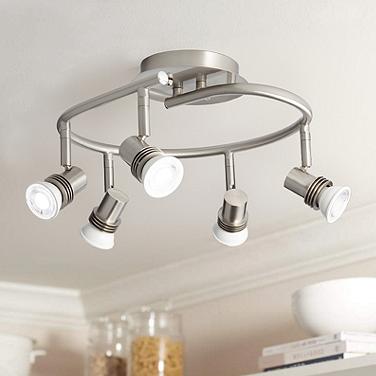 Pro Track 15 3/4" Wide 5-Light Spiral LED Track Light Ceiling Fixture