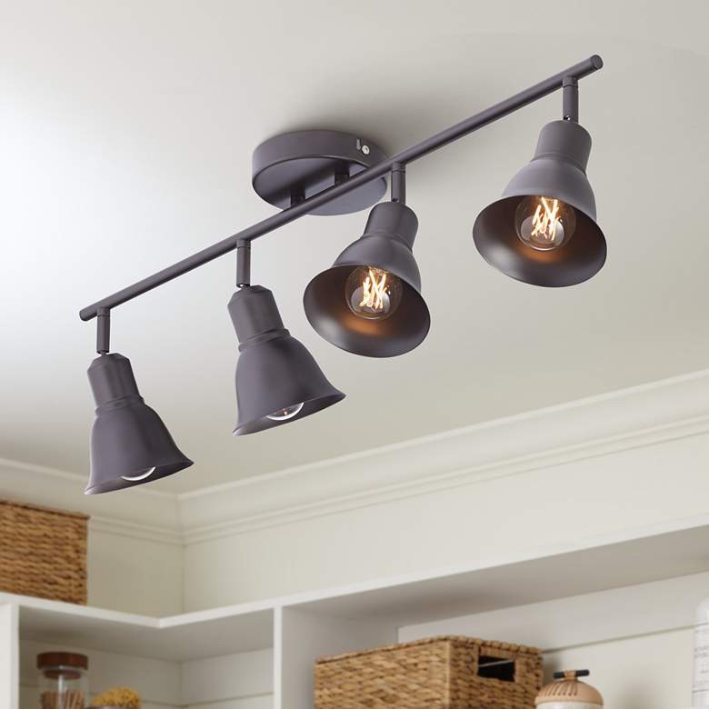 Image 1 Pro Track 30 1/2" Wide 4-Light Bronze Finish ceiling or wall Track Kit