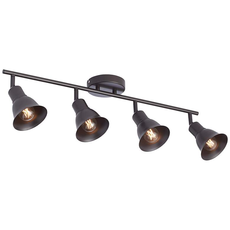 Image 6 Pro Track 30 1/2 inch Wide 4-Light Bronze Finish ceiling or wall Track Kit more views