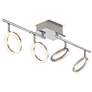 2_Pro Track 30" Wide 4-Light Chrome LED Light Ring Track Fixture