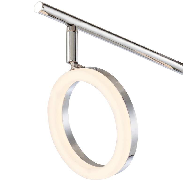 Image 3 Pro Track 30" Wide 4-Light Chrome LED Light Ring Track Fixture more views