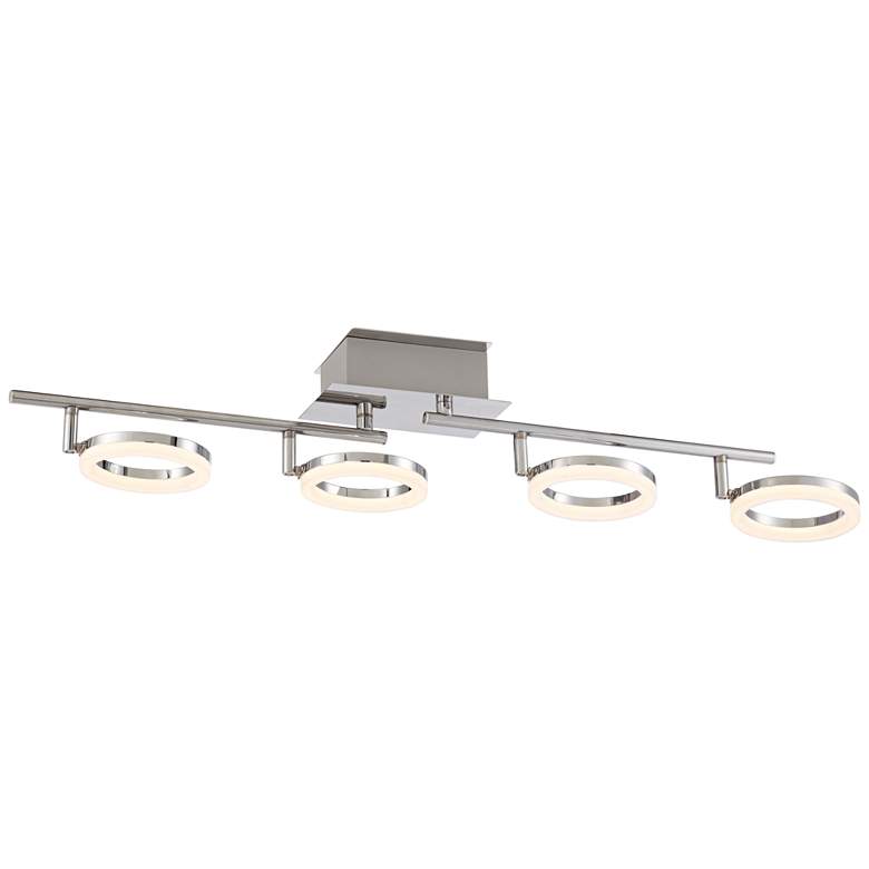 Image 4 Pro Track 30" Wide 4-Light Chrome LED Light Ring Track Fixture more views