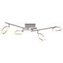 6_Pro Track 30" Wide 4-Light Chrome LED Light Ring Track Fixture more views