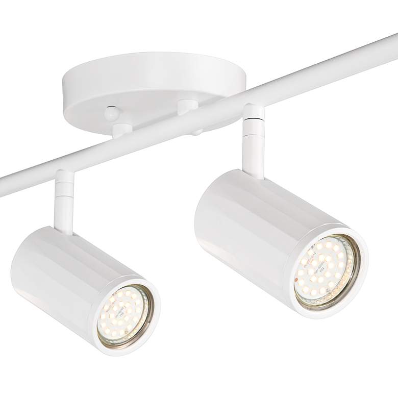 Image 4 Pro Track 31 1/2" Wide 4-Light White LED GU10 Track Light Fixture more views