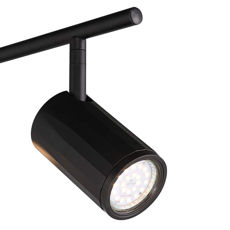 Image 3 Pro Track 31 1/2" Wide GU10 4-Light Black LED Track Fixture more views
