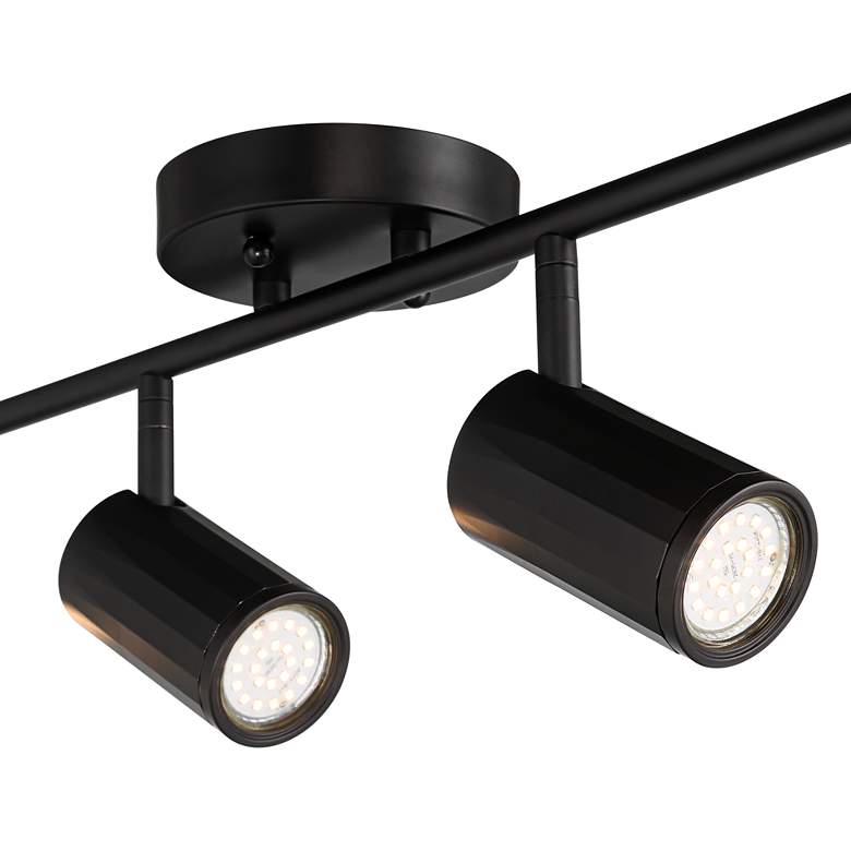 Image 4 Pro Track 31 1/2" Wide GU10 4-Light Black LED Track Fixture more views