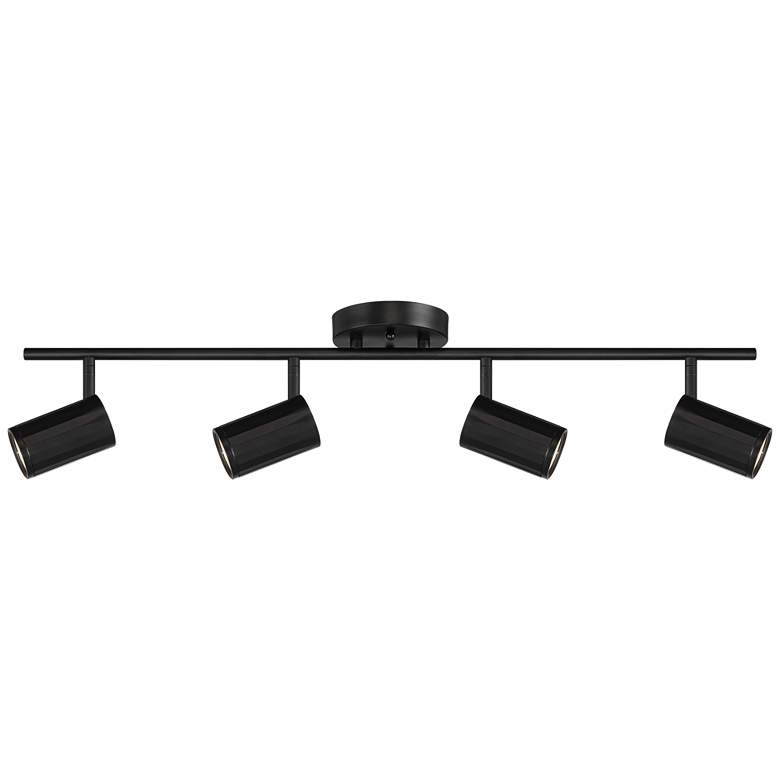 Image 5 Pro Track 31 1/2" Wide GU10 4-Light Black LED Track Fixture more views