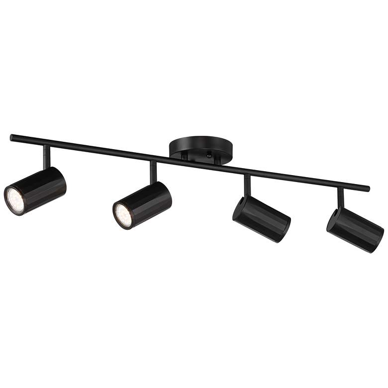 Image 6 Pro Track 31 1/2" Wide GU10 4-Light Black LED Track Fixture more views