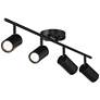 7_Pro Track 31 1/2" Wide GU10 4-Light Black LED Track Fixture more views