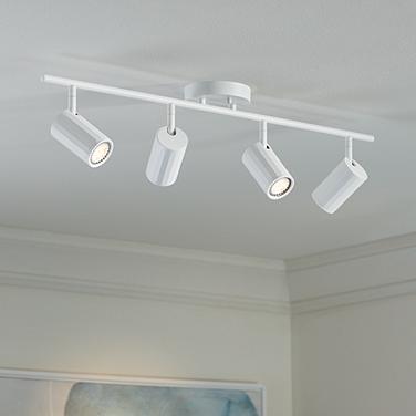 Pro Track 31 1/2" Wide 4-Light White LED GU10 Track Light Fixture