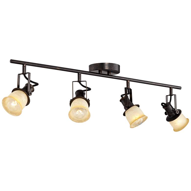 Image 2 Pro Track 34" Wide Bronze Finish 4-Light ceiling or wall Track Fixture