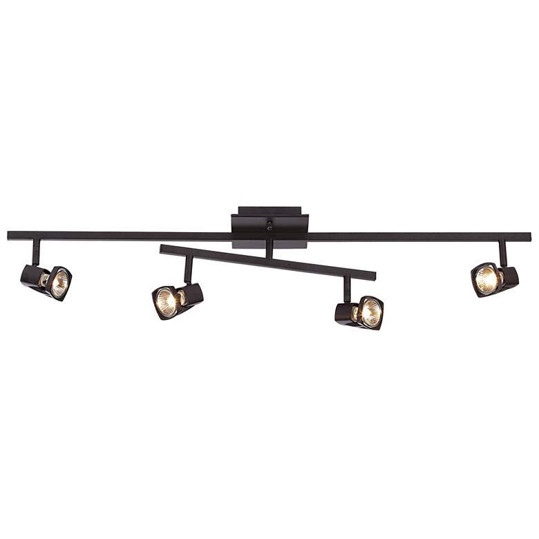 Image 2 Pro Track 36 inch Wide Bronze 4-Light Adjustable Track Style Ceiling Light