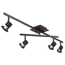 Image4 of Pro Track 36" Wide Bronze 4-Light Adjustable Track Style Ceiling Light more views