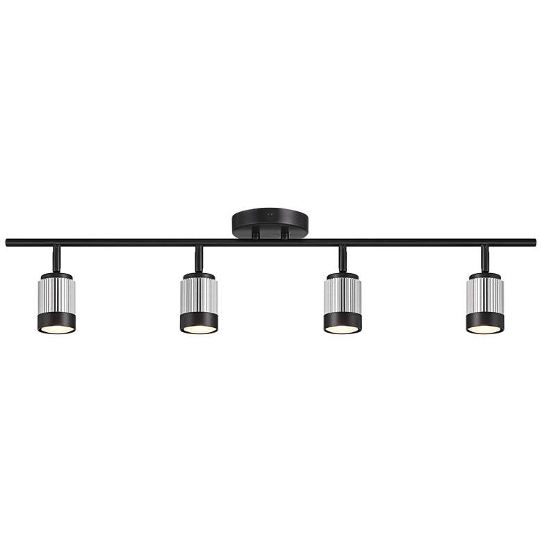 Image 2 Pro Track 4-Light Black/Brushed Nickel LED Ceiling or Wall Track Fixture
