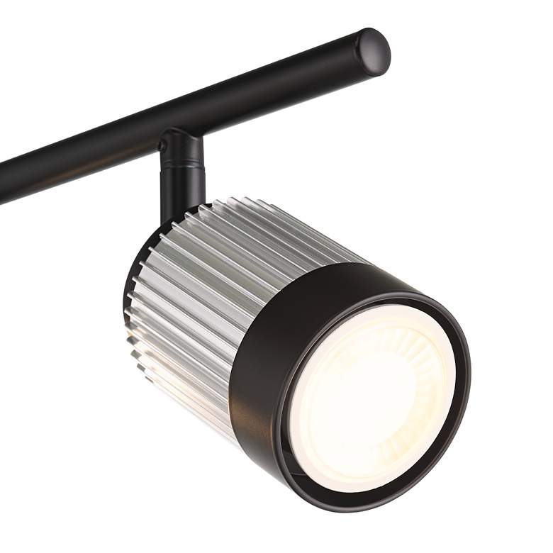 Image 3 Pro Track 4-Light Black/Brushed Nickel LED Ceiling or Wall Track Fixture more views