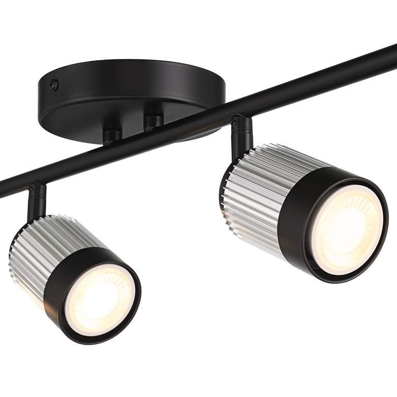 Image 3 Pro Track  4-Light Black/Brushed Nickel LED Ceiling or Wall Track Fixture more views