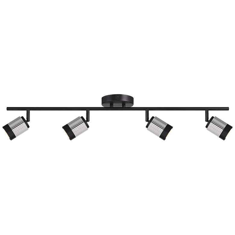 Image 5 Pro Track  4-Light Black/Brushed Nickel LED Ceiling or Wall Track Fixture more views