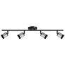 Pro Track  4-Light Black/Brushed Nickel LED Ceiling or Wall Track Fixture