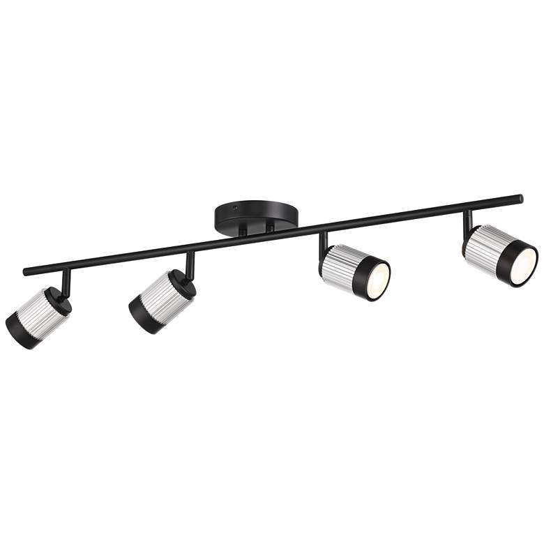 Image 6 Pro Track  4-Light Black/Brushed Nickel LED Ceiling or Wall Track Fixture more views