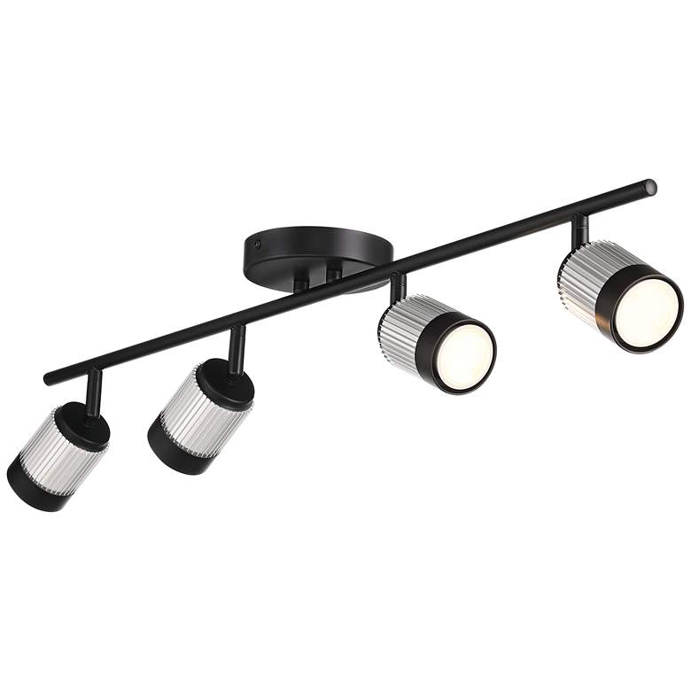 Image 7 Pro Track  4-Light Black/Brushed Nickel LED Ceiling or Wall Track Fixture more views