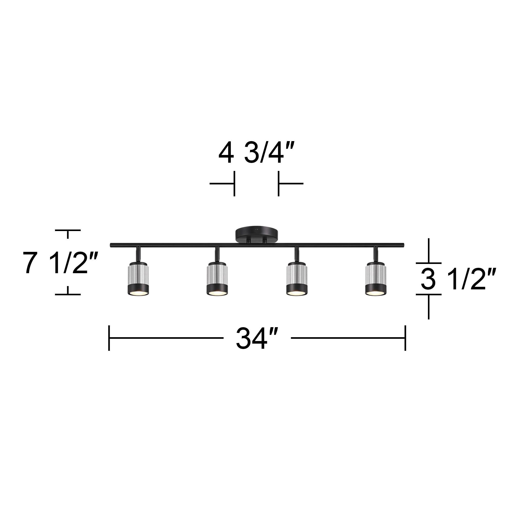 Watch A Video About the Pro Track 4 Light Black Brushed Nickel LED Ceiling or Wall Track Fixture